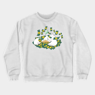 Money falling Doo Doo duck Crewneck Sweatshirt